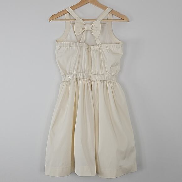 Crewcuts Girls Sleeveless Occasion Dress in Ivory with Back Bow Detail Size 14 - Picture 8 of 14